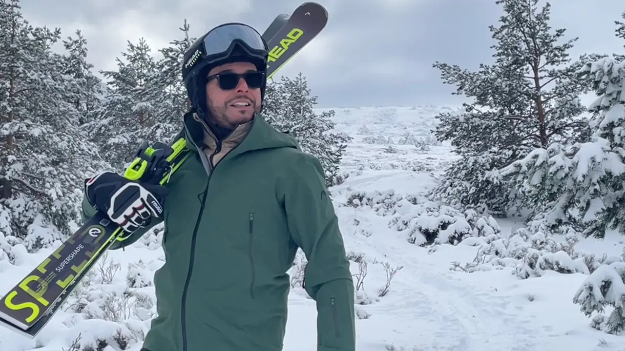 Martín Barreiro, na neve.EP