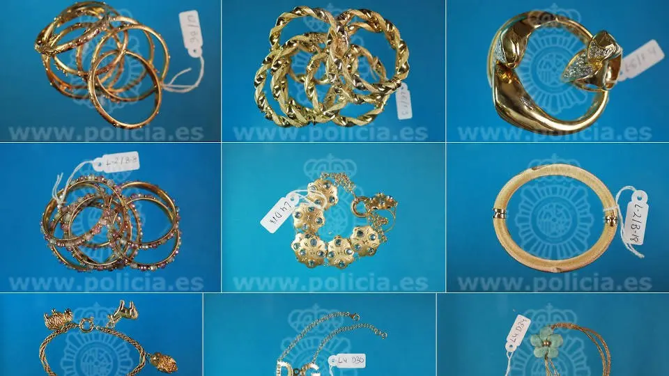 Algunas de las piezas recogidas en la exposición virtual de la Policía Nacional. EP