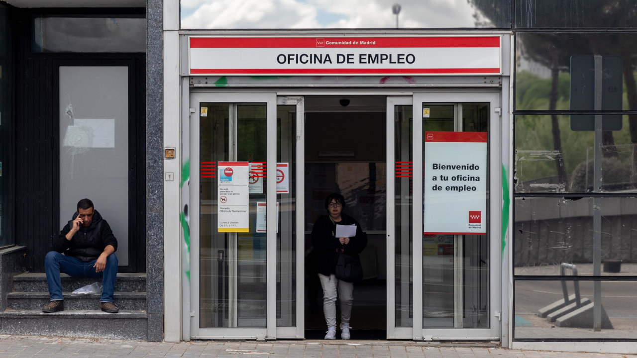 Entrada de una oficina de empleo en Madrid. Europa Press