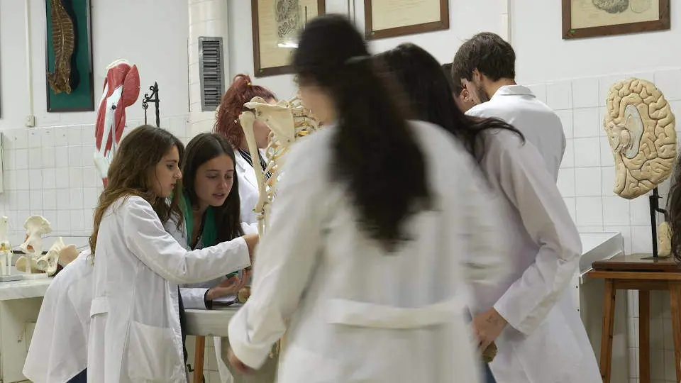 Una clase del grado de Medicina de la USC. EP