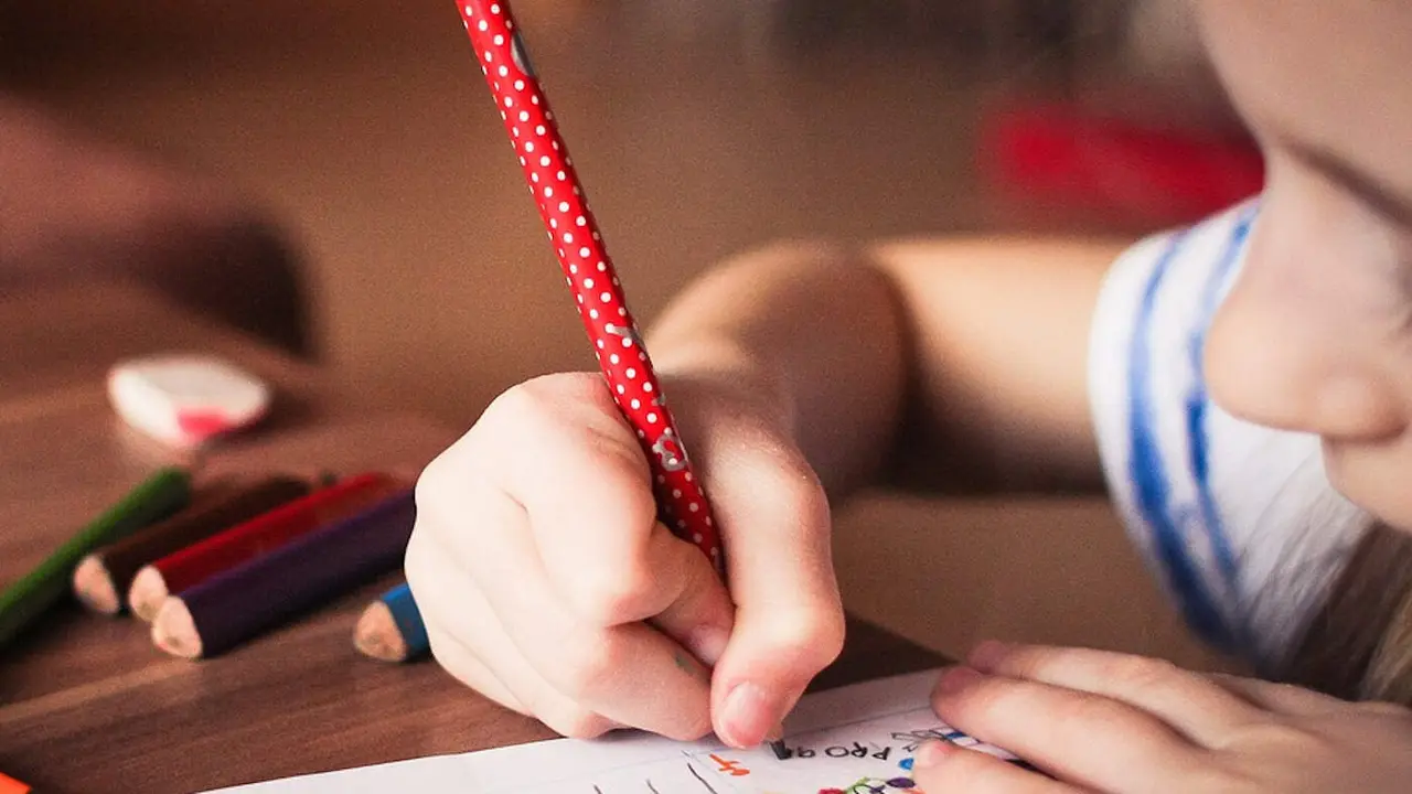 Una niña escribe.PIXABAY