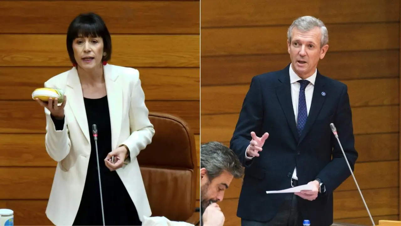 Ana Pontón y Alfonso Rueda. BNG / DAVID CABEZÓN (PP)