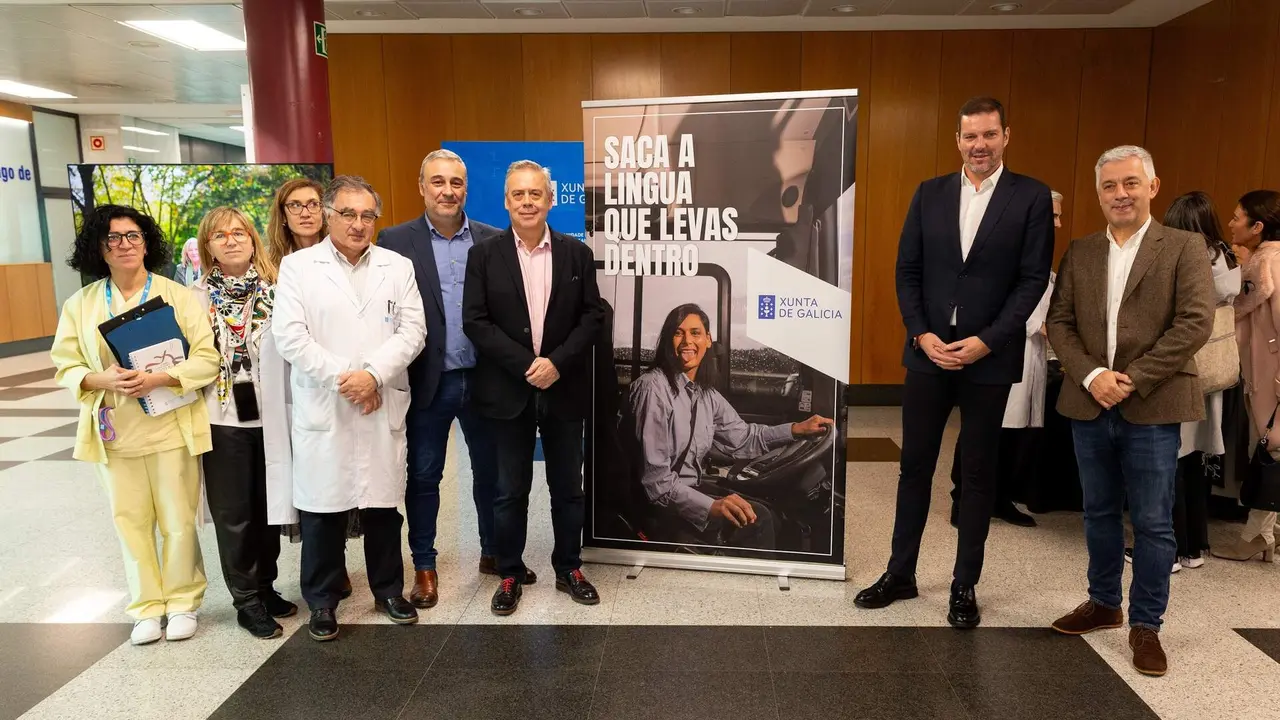 A presentación das medidas da Xunta, coa presenza dos conselleiros Gómez Caamaño e López Campos. EP