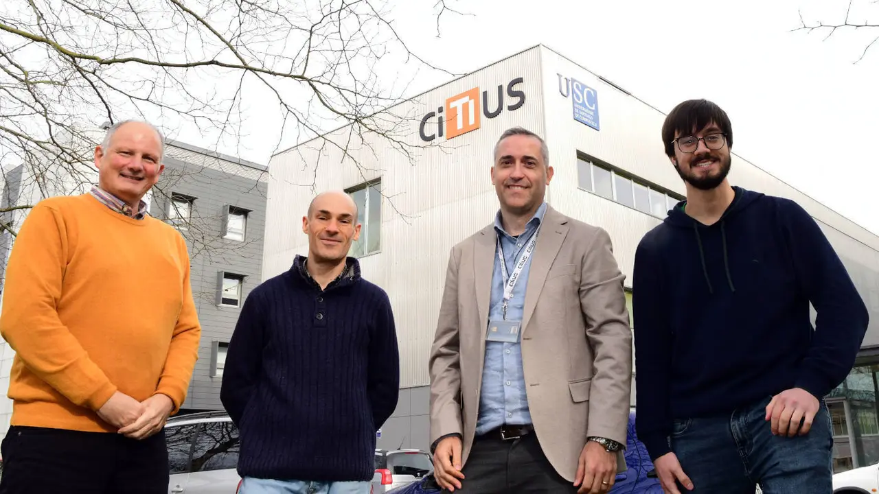 Los investigadores del Citius de la USC Alberto Bugarín, José María Alonso, Alejandro Catalá y Pablo Miguel Pérez. EP