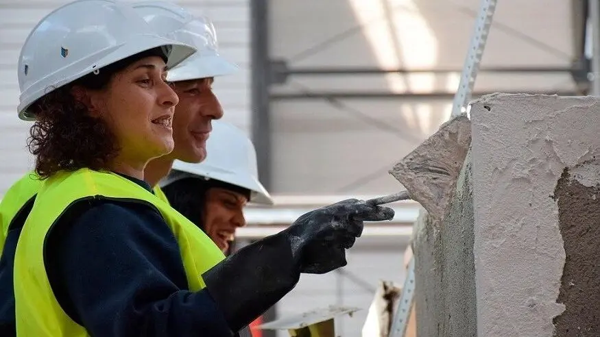 Alumnas en un curso de la Fundación Laboral de la Construcción. EP