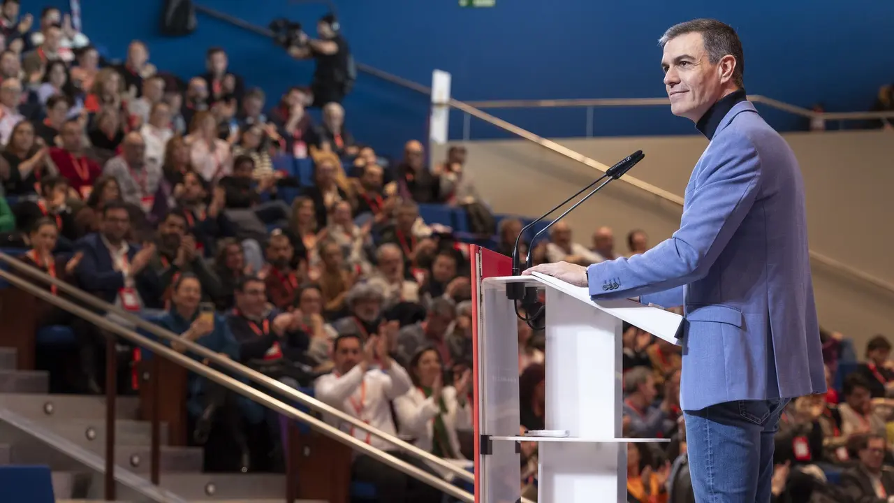 Pedro Sánchez, en el Congreso del PSdeG.EP