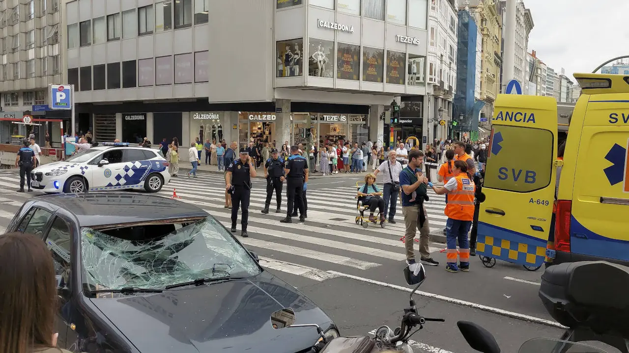 El monfortino atropelló a seis personas que cruzaban por un paso de peatones en A Coruña. MONCHO FUENTES (EFE)
