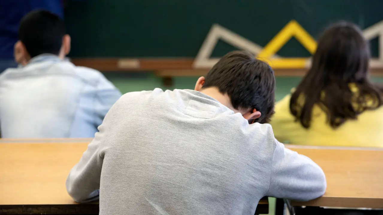 Unos estudiantes de Galicia, en clase. EP
