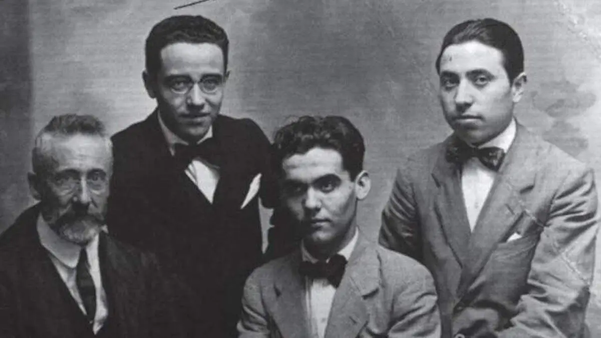 Federico Garc&iacute;a Lorca, entre amigos. AEP