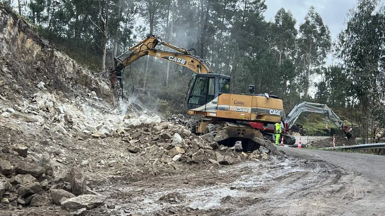 Obras en una carretera. DP