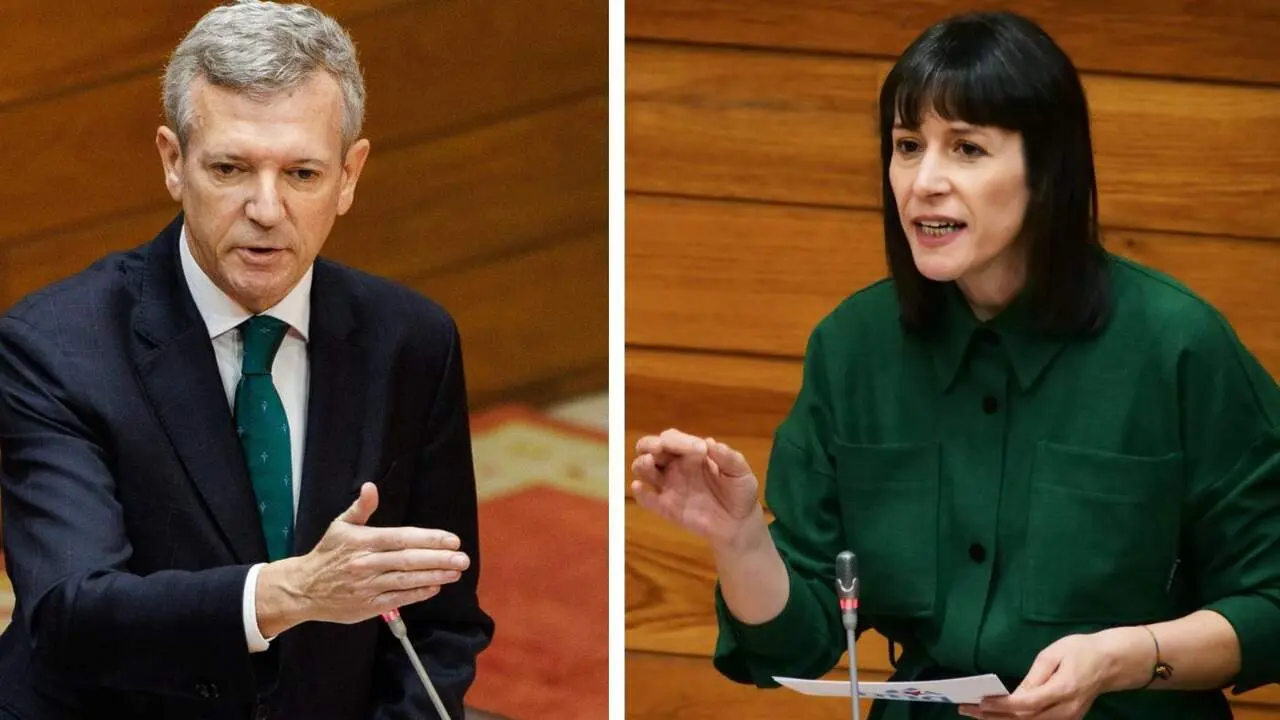 Alfonso Rueda y Ana Pont&oacute;n. DAVID CABEZ&Oacute;N BNG