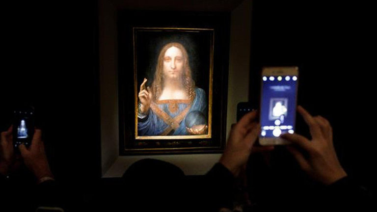 El retrato de Cristo 'Salvator Mundi', pintado por Leonardo da Vinci. JUSTIN LANE (EFE)