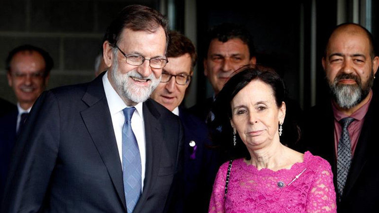 Mariano Rajoy y María Emilia Casas. CABALAR (EFE)