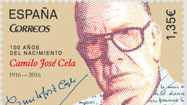 Sello dedicado a Camilo José Cela. CORREOS