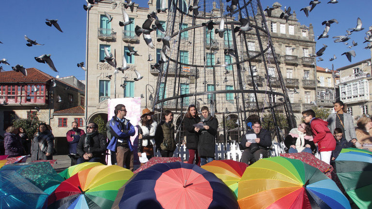 Paraguada celebrada en Pontevedra durante el Día Internacional de la Discapacidad. DAVID FREIRE