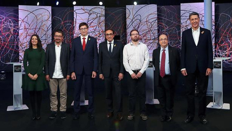 Candidatos a las elecciones de Cataluña. ALEJANDRO GARCÍA (EFE)