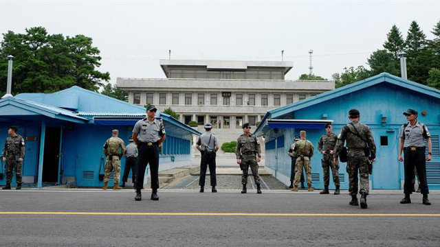 Frontera de Corea del Sur con Corea del Norte en Panmunjom. JEON HEON-KYUN (EFE)
