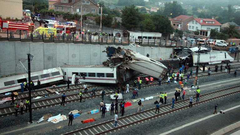 Tren accidentado del Alvia. AGN