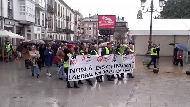 Manifestación de los funcionarios de Xustiza en Lugo. X.C.V