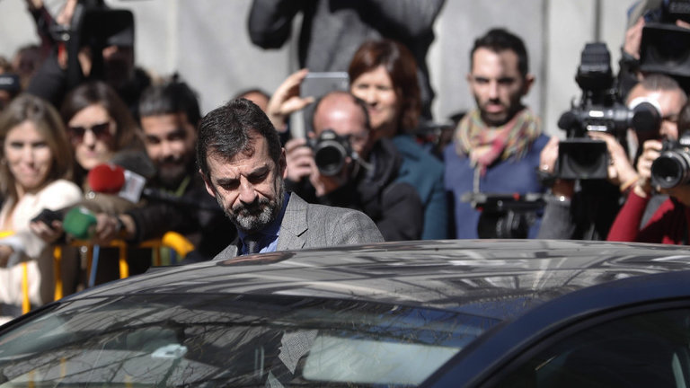 El jefe de los Mossos d'Esquadra, Ferran López, a su salida del Tribunal Supremo.JAVIER LIZÓN (AEP) 