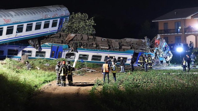 Accidente ferroviario en Caluso, a las afueras de Turín. ALESSANDRO DI MARCO