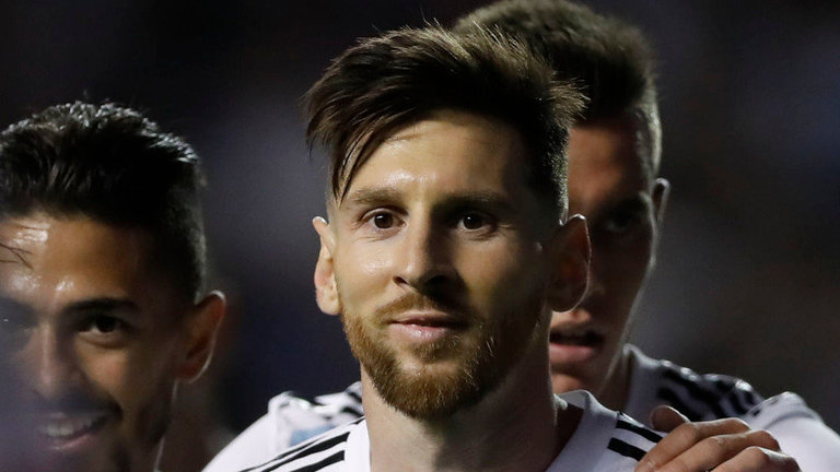 Leo Messi, durante el partido de Argentina contra Haití.EFE