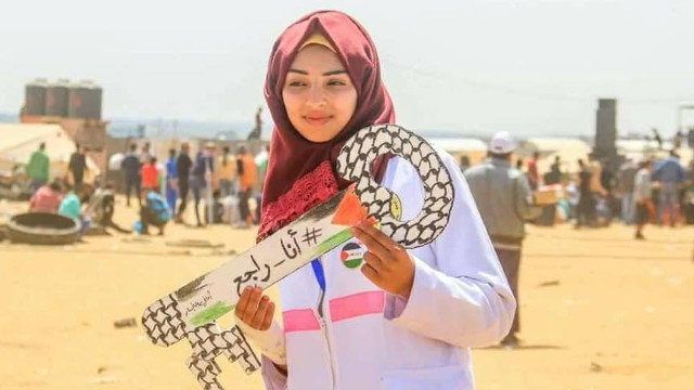 Razan Ashral Al Najar, palestina fallecida por un disparo israelí. TWITTER