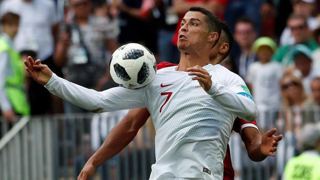 Cristiano Ronaldo, ante Marruecos. ALBERTO ESTÉVEZ