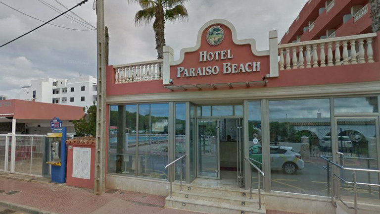 Hotel de Ibiza en el que se produjo el incidente. GOOGLE EARTH