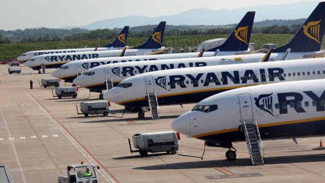 Avións da compañía Ryanair. EFE