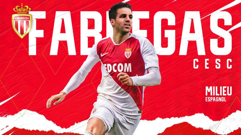 Cesc Fábregas anunciado como jugador del Mónaco. TWITTER