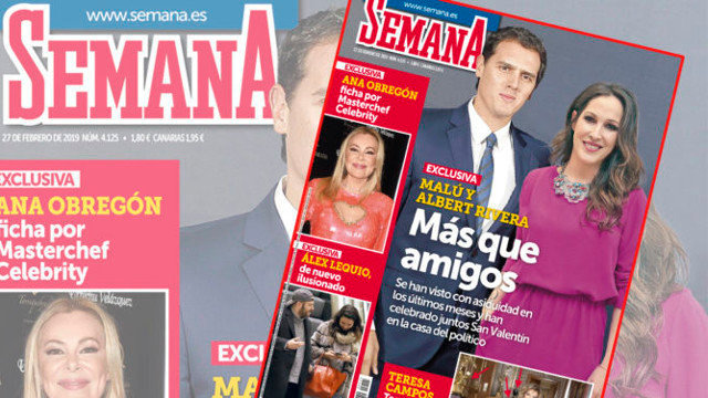 La portada de Semana que anuncia el noviazgo entre Albert Rivera y Malú