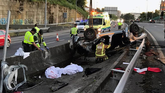 Mueren tres jóvenes en un accidente en la AP-9 en Vigo