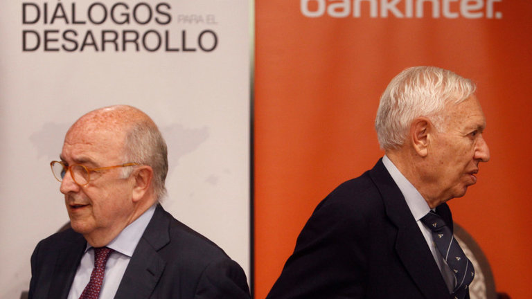 Joaquín Almunia y José Manuel García-Margallo. CABALAR (Efe)