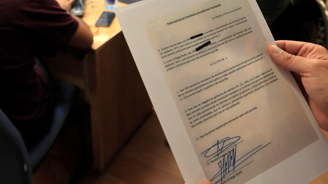 El documento presentado por Vox sobre el pacto en el Ayuntamiento de Madrid FERNANDO ALVARADO