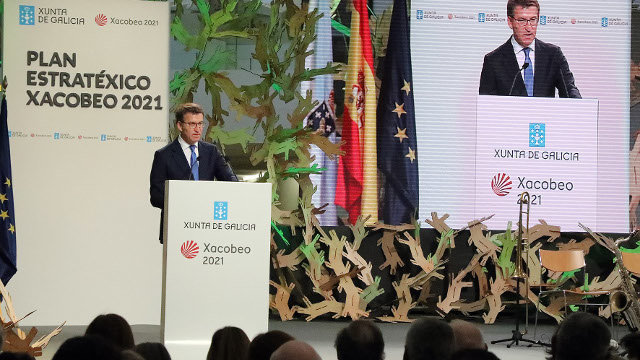 Alberto Núñez Feijóo, presenta el Plan Xacobeo 2021