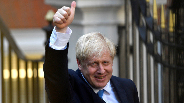 Boris Johnson, este lunes en Londres. NEIL HALL (EFE)