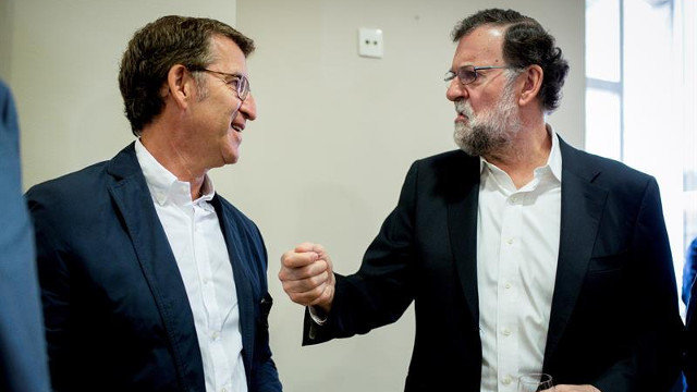 Feijóo junto a Rajoy. EFE