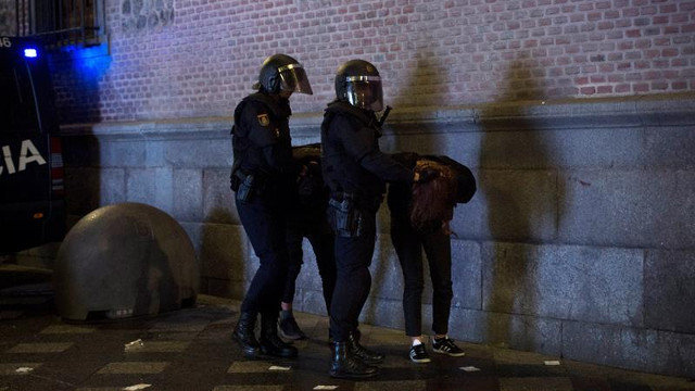 Disturbios en Madrid a causa da sentencia sobre o independentismo. EFE