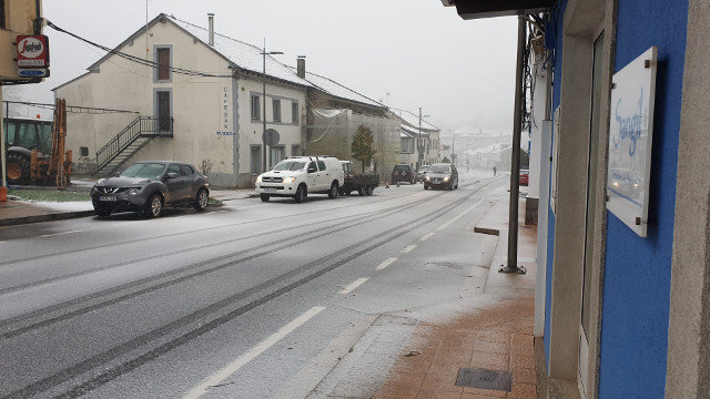 La primera nevada del otoño en Pedrafita. A.S