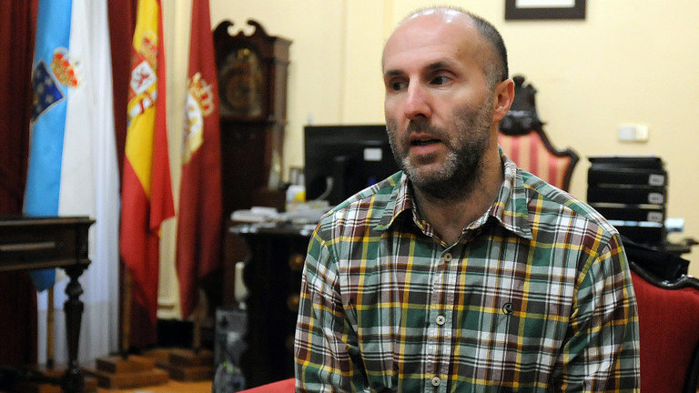 Gonzalo Pérez Jácome (Ourense, 1969), en el despacho de la alcaldía, que ocupa desde junio de 2019. RAMSÉS (AGN)