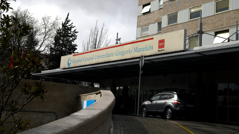 Entrada del Hospital Gregorio Marañón, en Madrid. EUROPA PRESS