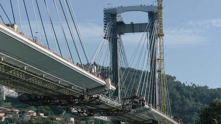 Obras de la ampliación del puente de Rande. ALBA SOTELO