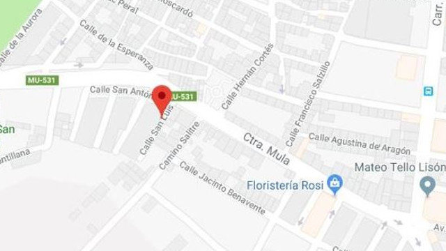 El homicidio se produjo en una pelea en la calle San Luis del municipio de Alguazas, en Murcia. GOOGLE MAPS