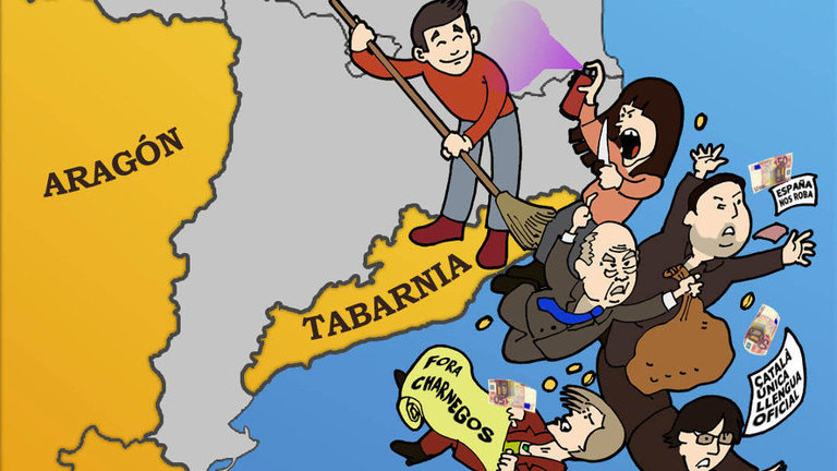 Una mapa que releja la 'filosofía' de los partidarios de Tabarnia