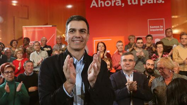 Pedro Sánchez, durante la asamblea en Leganés.KIKO HUESCA (Efe) 