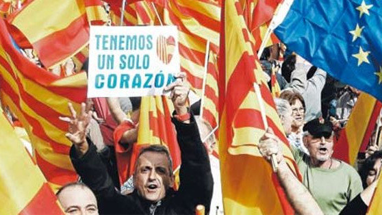 Imagen de archivo tomada en un acto en Barcelona en defensa de la unidad de España. EFE