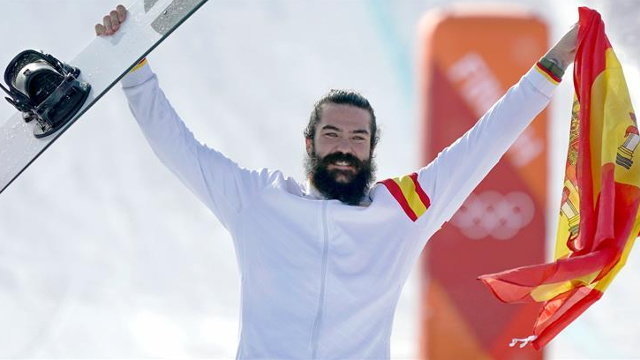 El español Regino Hernández, flamante medallista de bronce en la prueba de boardercross de snowboard. SERGEI ILNITSKY