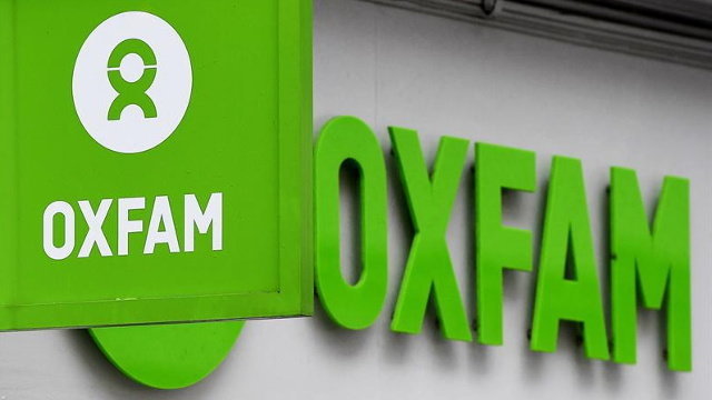 Logotipo de la ong británica Oxfam en una tienda de Londres. EFE