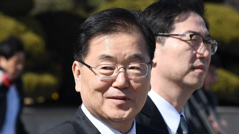 Chung Eui-yong, jefe de la oficina presidencial surcoreana de Seguridad Nacional. JUNG YEON-JE (EFE)